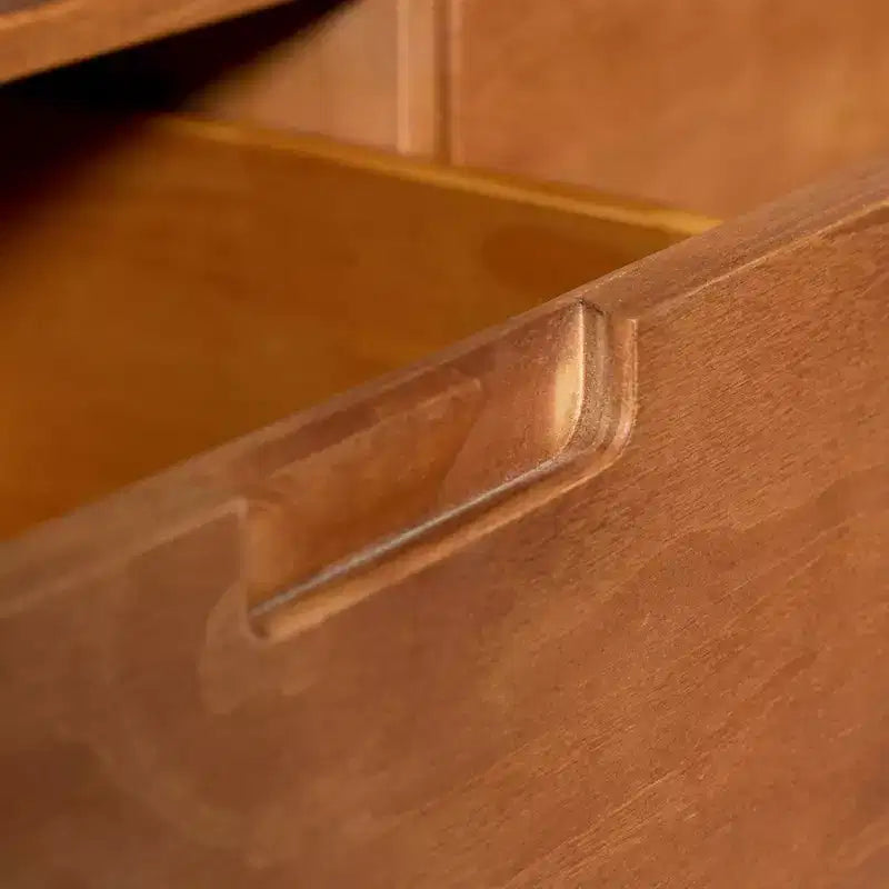 Meuble TV Mid-Century Modern à 3 tiroirs pour téléviseurs jusqu'à 65 po