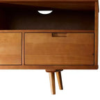 Meuble TV Mid-Century Modern à 3 tiroirs pour téléviseurs jusqu'à 65 po
