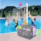 Rangement flottant pour piscine extérieure avec roues, panier organisateur de piscine en rotin PE imperméable, bac de rangement roulant pour patio, chariot de rangement de piscine en osier durable