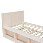 Cadre de lit plateforme en bois double/complet avec lit gigogne et armoire de rangement pour chambre, salon - ModernLuxe