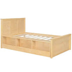 Cadre de lit plateforme en bois double/complet avec lit gigogne et armoire de rangement pour chambre, salon - ModernLuxe