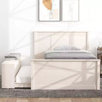 Cadre de lit plateforme en bois double/complet avec lit gigogne et armoire de rangement pour chambre, salon - ModernLuxe