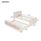 Cadre de lit plateforme en bois double/complet avec lit gigogne et armoire de rangement pour chambre, salon - ModernLuxe