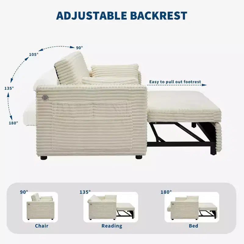 Canapé convertible 48 pouces pour salon, chambre et appartement