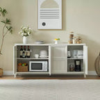 Buffet moderne Zeus & Ruta 67 avec portes Tip-On, charnières à fermeture amortie et fixation murale anti-basculement