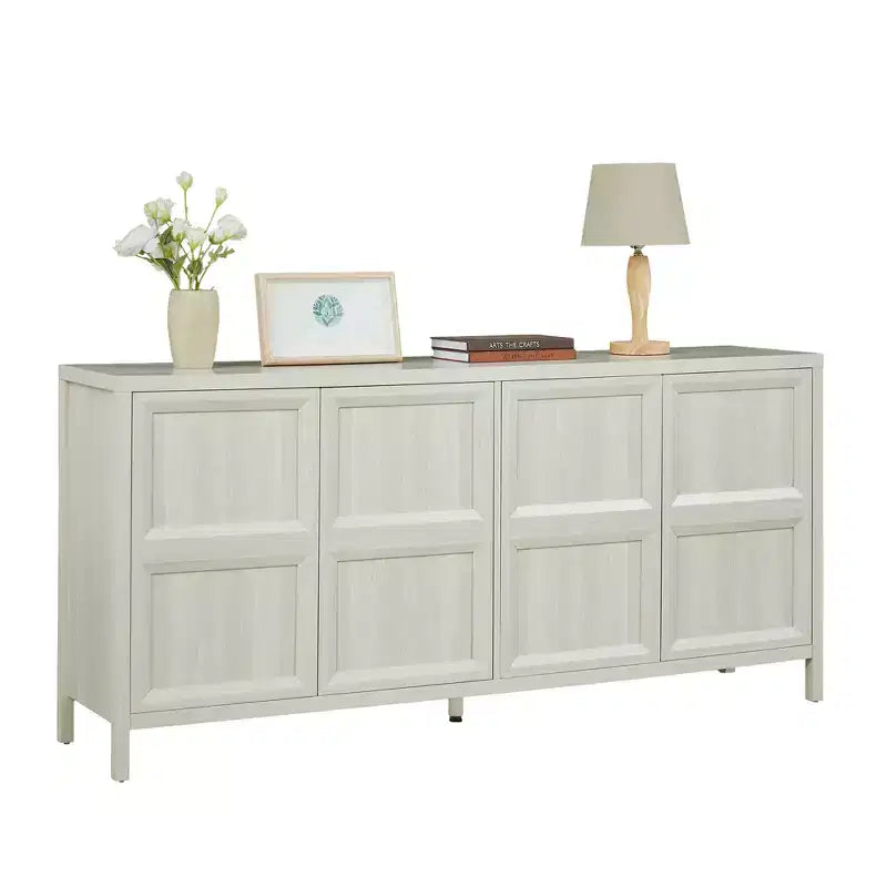 Buffet moderne Zeus & Ruta 67 avec portes Tip-On, charnières à fermeture amortie et fixation murale anti-basculement
