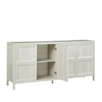 Buffet moderne Zeus & Ruta 67 avec portes Tip-On, charnières à fermeture amortie et fixation murale anti-basculement