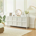 Zeus & Ruta 67 Modern Sideboard Storage Cabinet with Tip-On Doors, Soft-Close Hinges & Anti-Tip Wall Mount