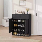 Meuble à chaussures étroit avec 2 tiroirs et 2 portes pour entrée et petits espaces