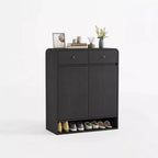 Meuble à chaussures étroit avec 2 tiroirs et 2 portes pour entrée et petits espaces