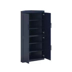 Meuble d'angle Dovelina avec étagères réglables, buffet, meuble à vin, meuble de cuisine et de salle à manger avec portes en bois - 31H x 31L, 36H x 31L