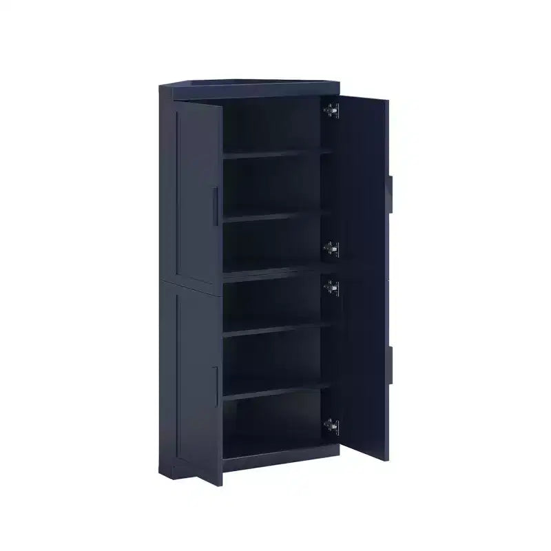 Meuble d'angle Dovelina avec étagères réglables, buffet, meuble à vin, meuble de cuisine et de salle à manger avec portes en bois - 31H x 31L, 36H x 31L