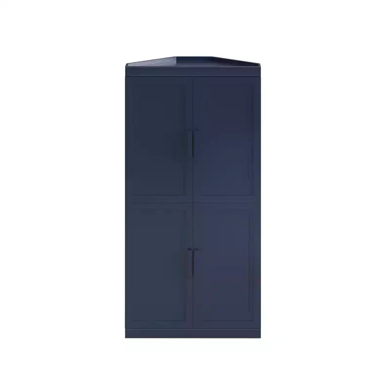 Meuble d'angle Dovelina avec étagères réglables, buffet, meuble à vin, meuble de cuisine et de salle à manger avec portes en bois - 31H x 31L, 36H x 31L