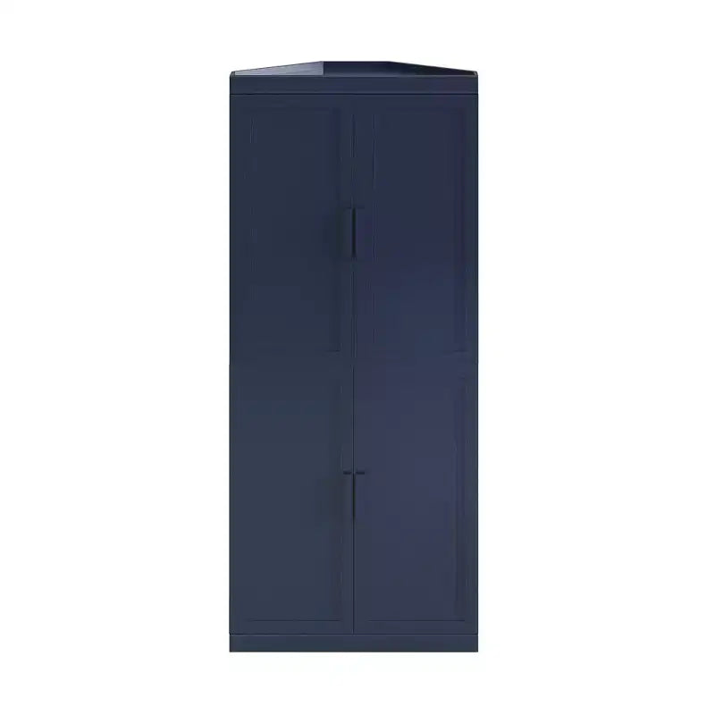 Meuble d'angle Dovelina avec étagères réglables, buffet, meuble à vin, meuble de cuisine et de salle à manger avec portes en bois - 31H x 31L, 36H x 31L