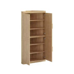 Meuble d'angle Dovelina avec étagères réglables, buffet, meuble à vin, meuble de cuisine et de salle à manger avec portes en bois - 31H x 31L, 36H x 31L