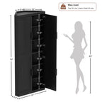 Meuble d'angle Dovelina avec étagères réglables, buffet, meuble à vin, meuble de cuisine et de salle à manger avec portes en bois - 31H x 31L, 36H x 31L