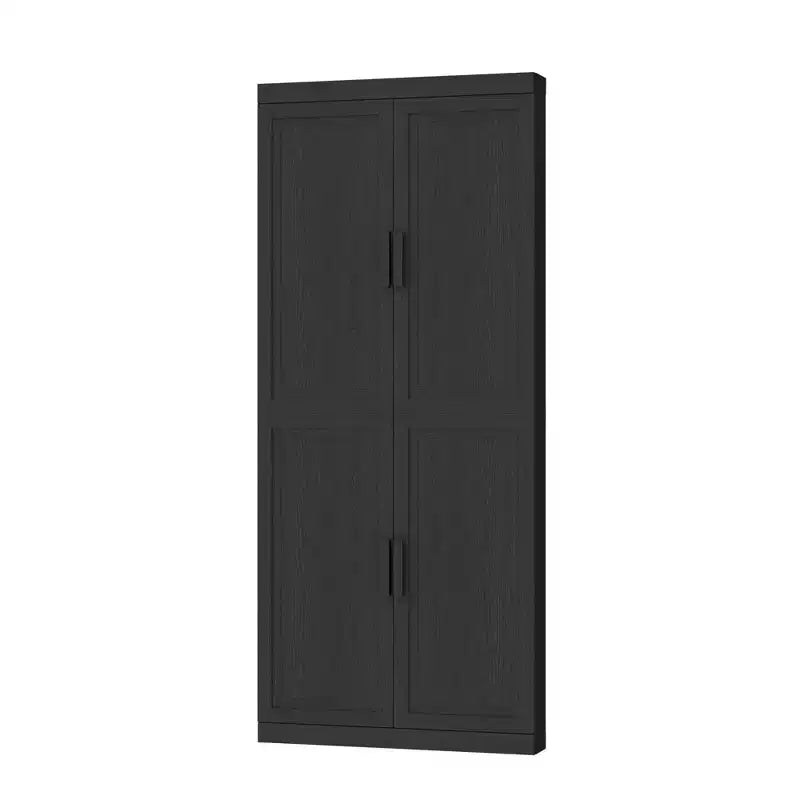 Meuble d'angle Dovelina avec étagères réglables, buffet, meuble à vin, meuble de cuisine et de salle à manger avec portes en bois - 31H x 31L, 36H x 31L