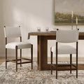Christopher Knight Home Soli Modern Rubberwood Upholstered Barstools (Set of 2)