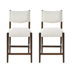 Tabourets de bar rembourrés Soli modernes en bois d'hévéa Christopher Knight Home (lot de 2)