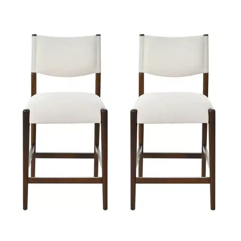 Tabourets de bar rembourrés Soli modernes en bois d'hévéa Christopher Knight Home (lot de 2)
