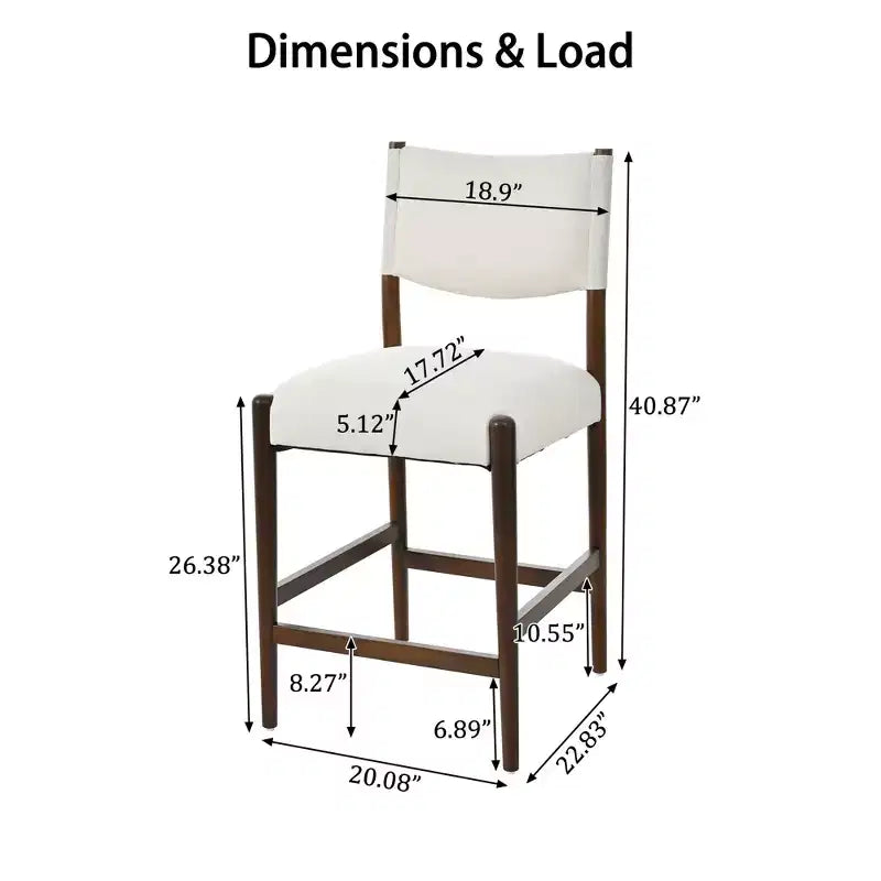 Tabourets de bar rembourrés Soli modernes en bois d'hévéa Christopher Knight Home (lot de 2)
