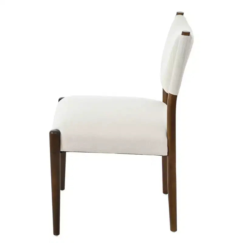 GDFStudio Benson Chaises de salle à manger modernes rembourrées en bois d'hévéa (Lot de 2)