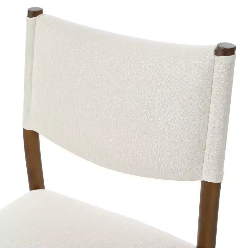 GDFStudio Benson Chaises de salle à manger modernes rembourrées en bois d'hévéa (Lot de 2)