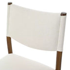 GDFStudio Benson Chaises de salle à manger modernes rembourrées en bois d'hévéa (Lot de 2)