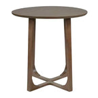 Christopher Knight Home Kenta Table de bar ronde moderne en bois d'hévéa de 89 cm de hauteur avec piètement géométrique à plusieurs pieds