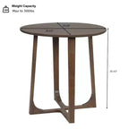 Christopher Knight Home Kenta Table de bar ronde moderne en bois d'hévéa de 89 cm de hauteur avec piètement géométrique à plusieurs pieds