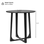 Christopher Knight Home Kenta Table de bar ronde moderne en bois d'hévéa de 89 cm de hauteur avec piètement géométrique à plusieurs pieds