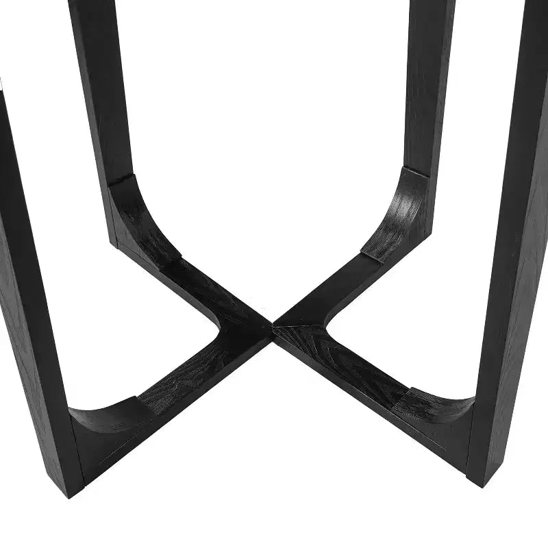 Christopher Knight Home Kenta Table de bar ronde moderne en bois d'hévéa de 89 cm de hauteur avec piètement géométrique à plusieurs pieds