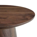 Table basse circulaire en MDF avec motif noyer, de la marque "Fun little toys", diamètre 49,8 cm, hauteur 47,8 cm, en bois de noyer.