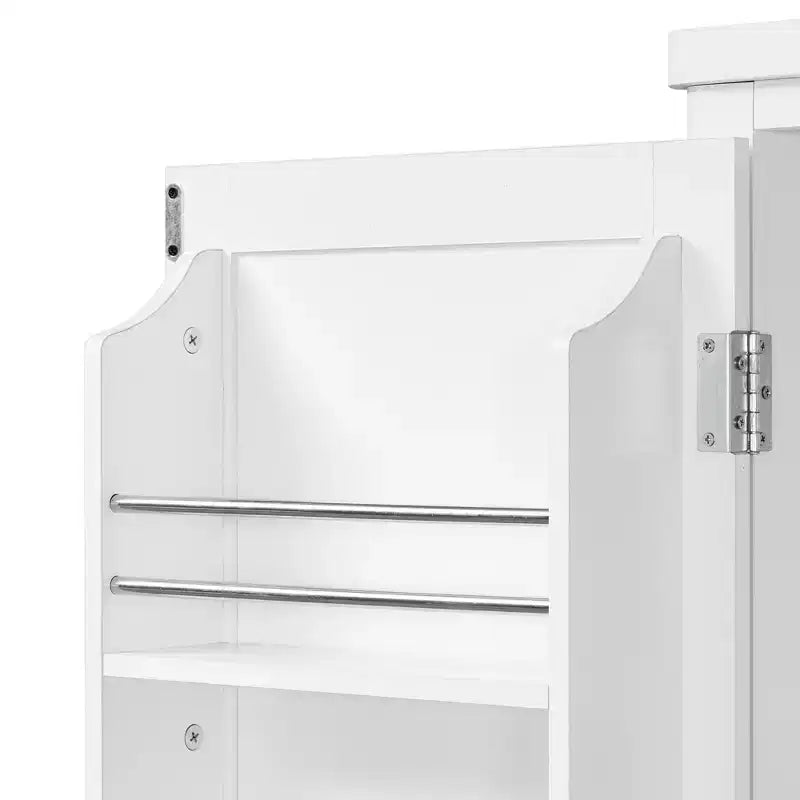 Garde-manger de cuisine autoportant de 74,8H, Armoire de rangement de style ferme avec étagères de porte, étagères réglables, plateaux coulissants et tiroirs - ModernLuxe