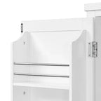 Garde-manger de cuisine autoportant de 74,8H, Armoire de rangement de style ferme avec étagères de porte, étagères réglables, plateaux coulissants et tiroirs - ModernLuxe