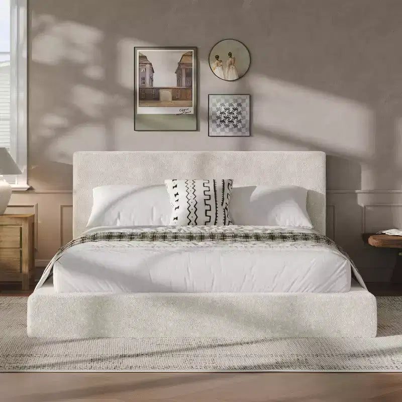 GDFStudio Nuly Modern Upholstered Frameless Bed