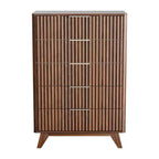 Karl Home Commode 5 Tiroirs Grille Panneaux de Particules P2 Panneaux de Fibres 30 po L.