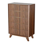 Karl Home Commode 5 Tiroirs Grille Panneaux de Particules P2 Panneaux de Fibres 30 po L.