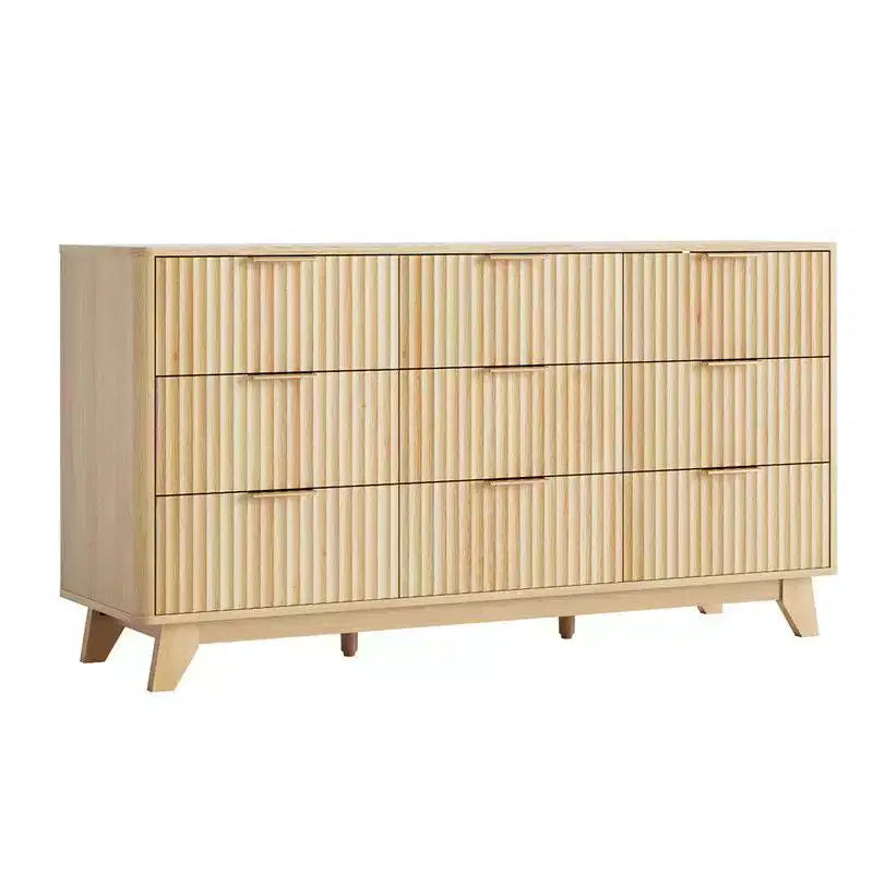 Commode Karl Home 57 po, 9 tiroirs, motif quadrillé