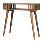 HomeRoots 33 Console en bois massif de chêne avec étagère