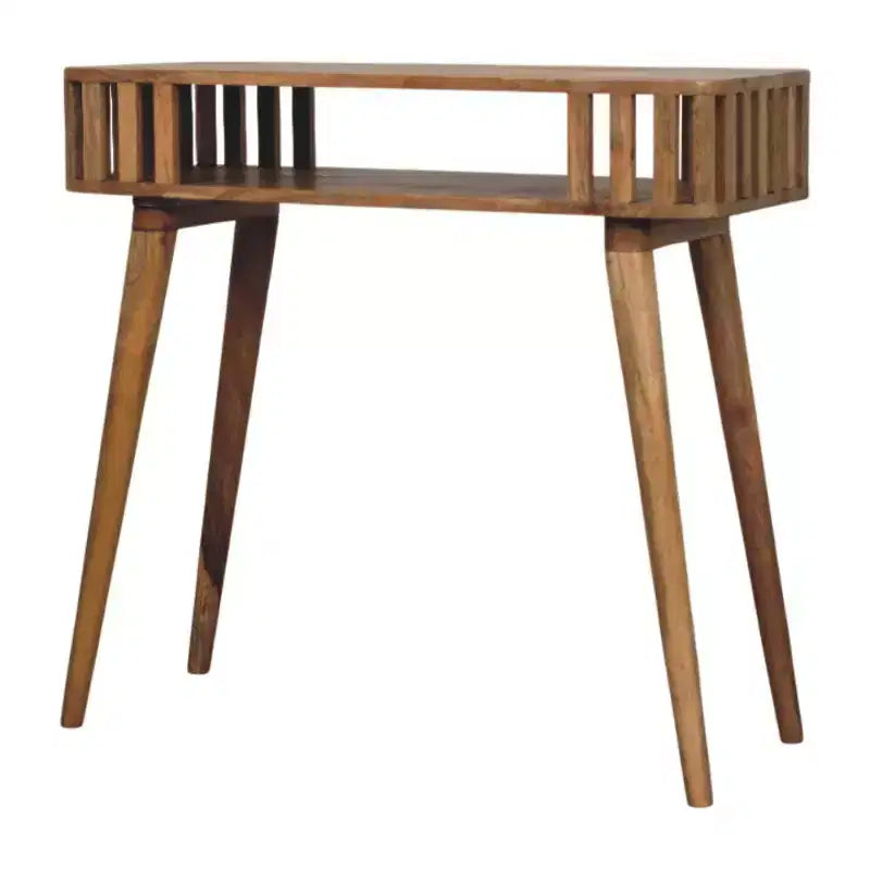 HomeRoots 33 Console en bois massif de chêne avec étagère