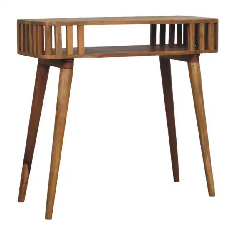 HomeRoots 33 Console en bois massif de chêne avec étagère
