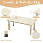 Table et 4 chaises pour enfants à hauteur réglable, motif graffiti, tapis antidérapants en caoutchouc, table d'étude et de jeu, polyvalente pour la lecture, le dessin et les activités en salle de jeux
