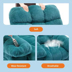 Fauteuil inclinable pivotant et basculant à 360° avec poches latérales, canapé de chambre d'enfant rembourré confortable, cadre en acier pour salon et petit espace.