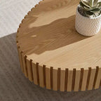 Meuble TV moderne JVNOXK pour téléviseur de 80 pouces avec 3 portes, grand meuble de rangement pour salon, chambre, bois naturel