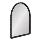 Kate and Laurel Beadbrook Arched Wall Mirror, Black, 28x32