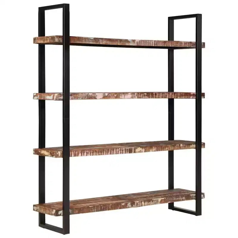 vidaXL Étagère finition couleur mélangée Bois de récupération massif et fer Grand modèle