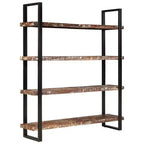 vidaXL Étagère finition couleur mélangée Bois de récupération massif et fer Grand modèle