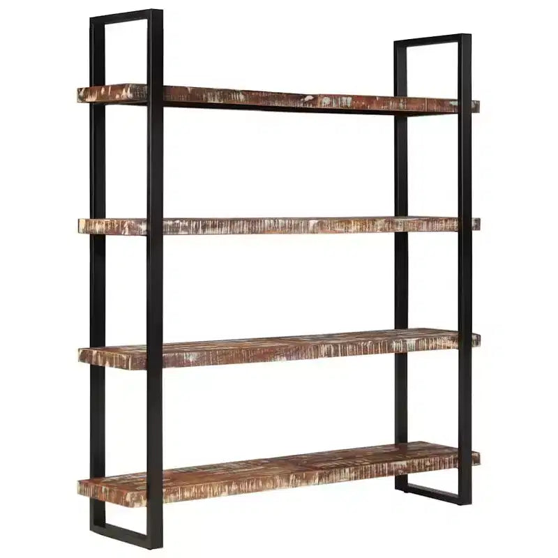 vidaXL Étagère finition couleur mélangée Bois de récupération massif et fer Grand modèle