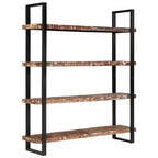 vidaXL Étagère finition couleur mélangée Bois de récupération massif et fer Grand modèle